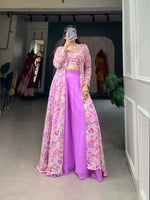 Buy Floral Print Shrug with Top & Palazzo Online - Joshindia
