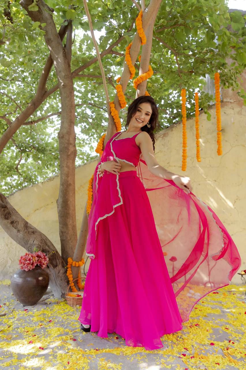 Pretty in Pink Lehenga Cholis - Joshindia