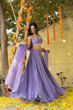 Lavender Lehenga Choli For Women - Joshindia