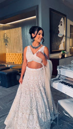 Georgette Embroidery With Sequins Work Wedding Wear Lehenga - Joshindia