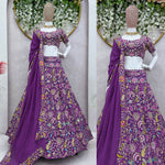Buy Indian Designer Purple Lehenga Choli Online - Joshindia