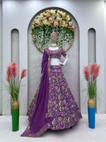 Buy Indian Designer Purple Lehenga Choli Online - Joshindia