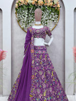 Buy Indian Designer Purple Lehenga Choli Online - Joshindia