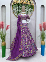Buy Indian Designer Purple Lehenga Choli Online - Joshindia