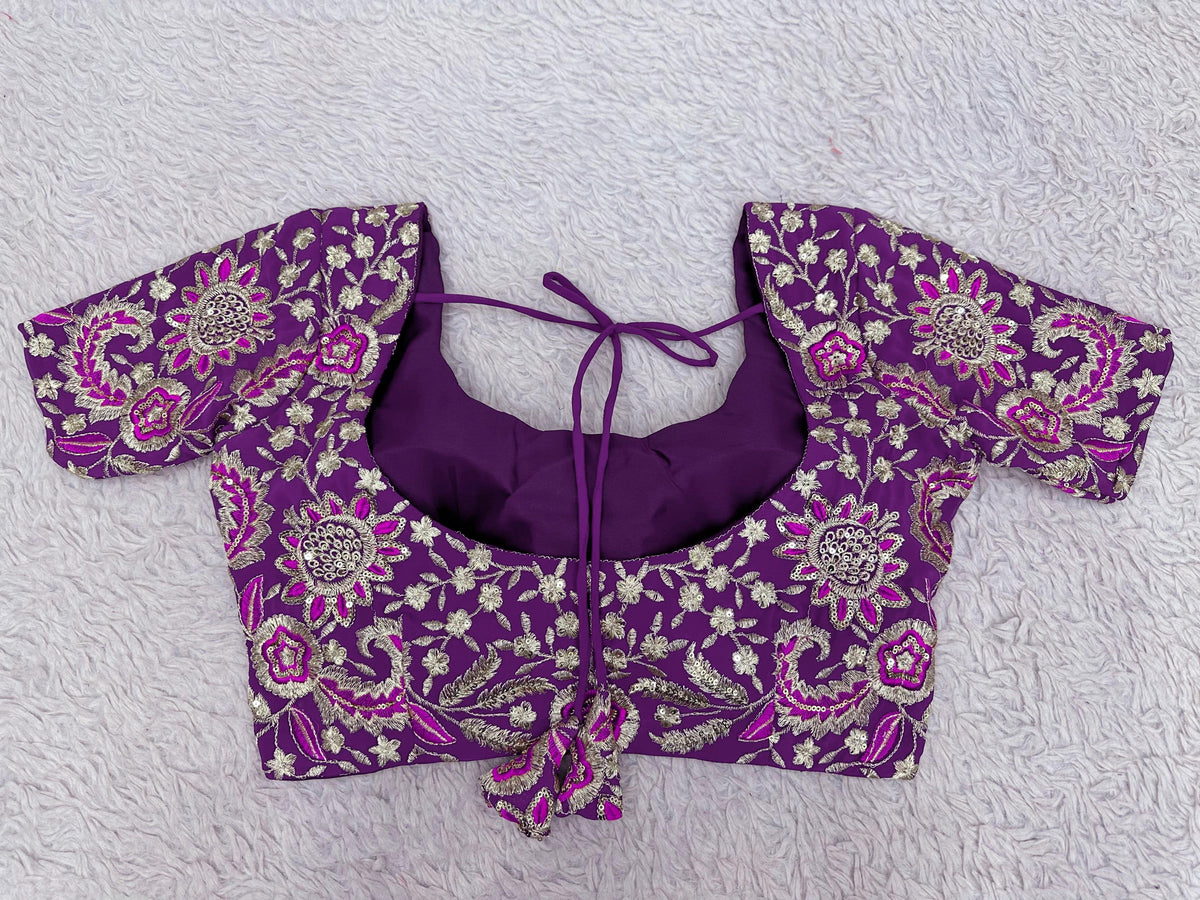 Buy Indian Designer Purple Lehenga Choli Online - Joshindia