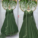 Buy Latest Green Color Indian Gown Online at Best Price - Joshindia