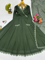 Buy Latest Green Color Indian Gown Online at Best Price - Joshindia