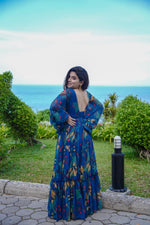 LAUV BLUE GEORGETTE MAXI - Joshindia