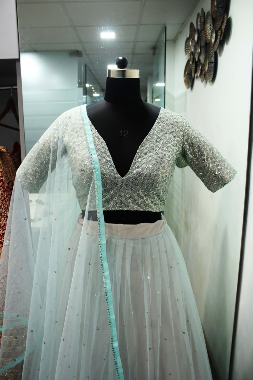 Buy Grey Colour Lehenga Choli Online - Joshindia