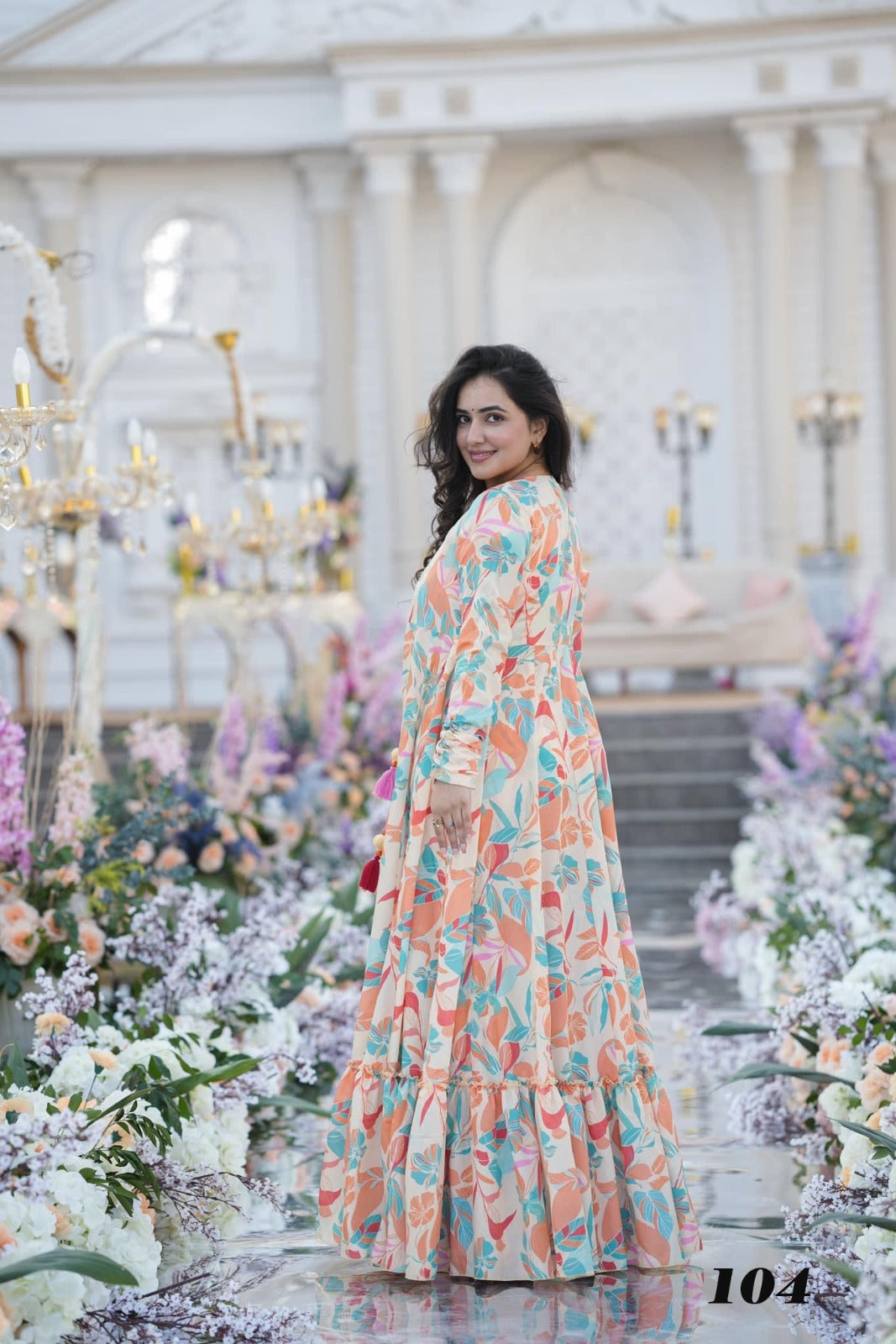 stunning 3 piece koti style indo western suit of printed crop - Joshindia