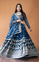 Beautiful embroidery zari work lehenga choli - Joshindia