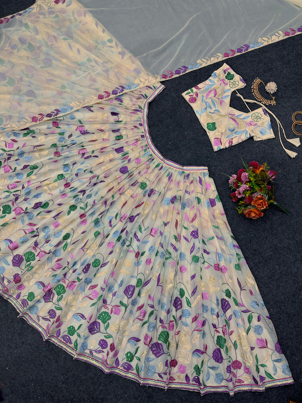 Buy Cream Color Lehenga Online At Best Price - Joshindia