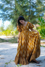 Shell Print One-Piece Maxi Dress - Joshindia