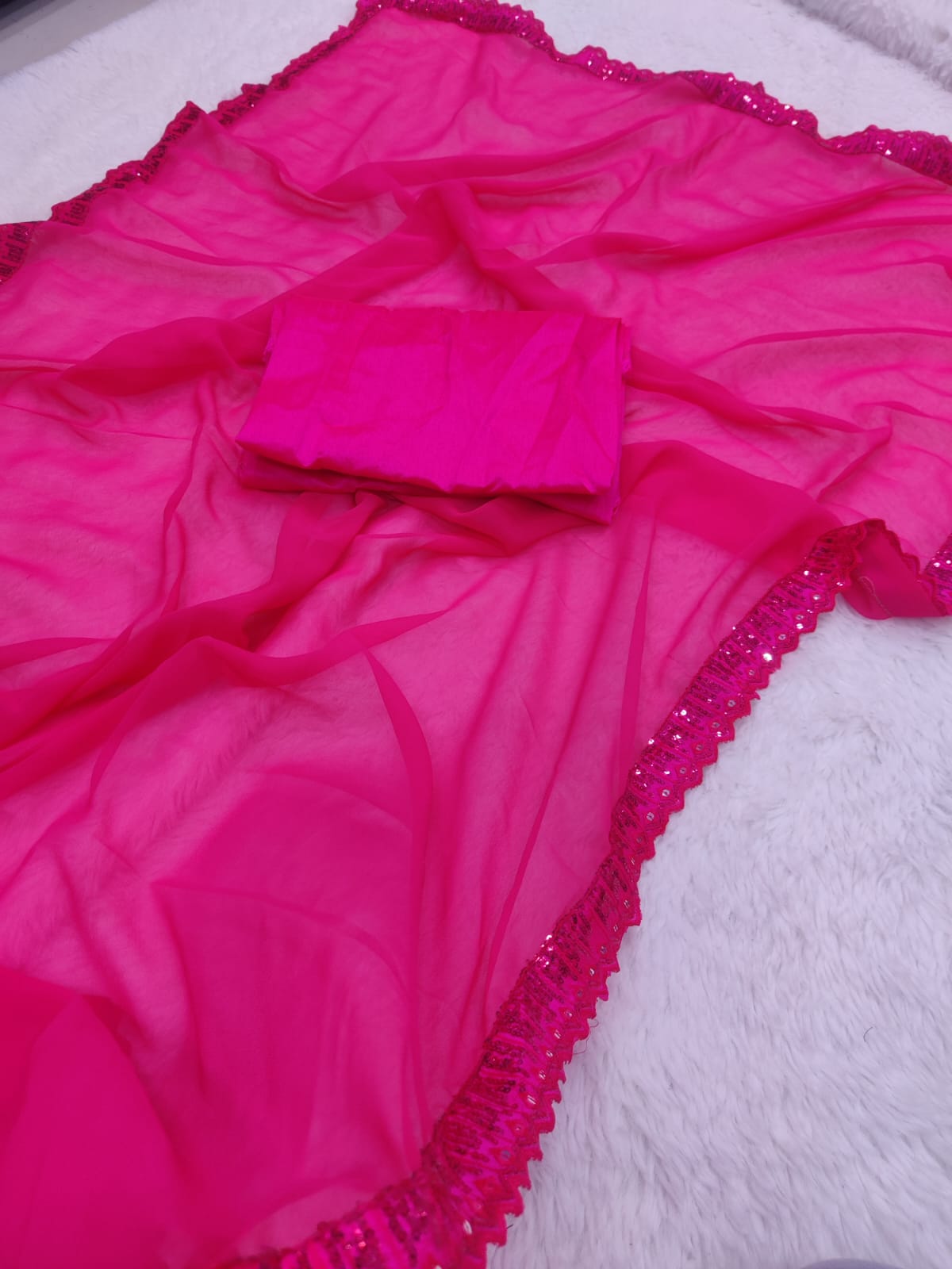 Most beautiful Stunning Sequence Work Designer saree - Joshindia