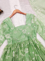 Mint Green Embroidered Suit Set - Joshindia