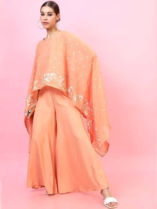 Buy Ethnic Peach Pounch Set For Women Online At Best Prices In India - Joshindia