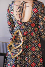 Blue Grey Rayon Anarkali Gown With Dupatta - Joshindia