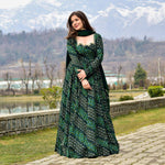 Green Bandhani Printed Rayon Long Kurti - Joshindia
