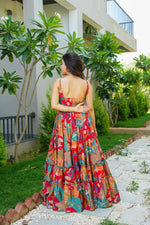 Buy Cora Floral Printed Cuffed Sleeves A-Line Maxi Dress - Joshindia