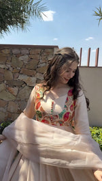 Buy Latest Cream Anarkali Suit Online At Best Price - Joshindia