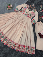 Buy Latest Cream Anarkali Suit Online At Best Price - Joshindia