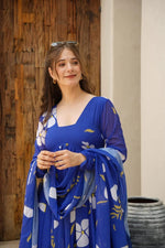 Buy Blue Floral Salwar Suit online in India - Joshindia