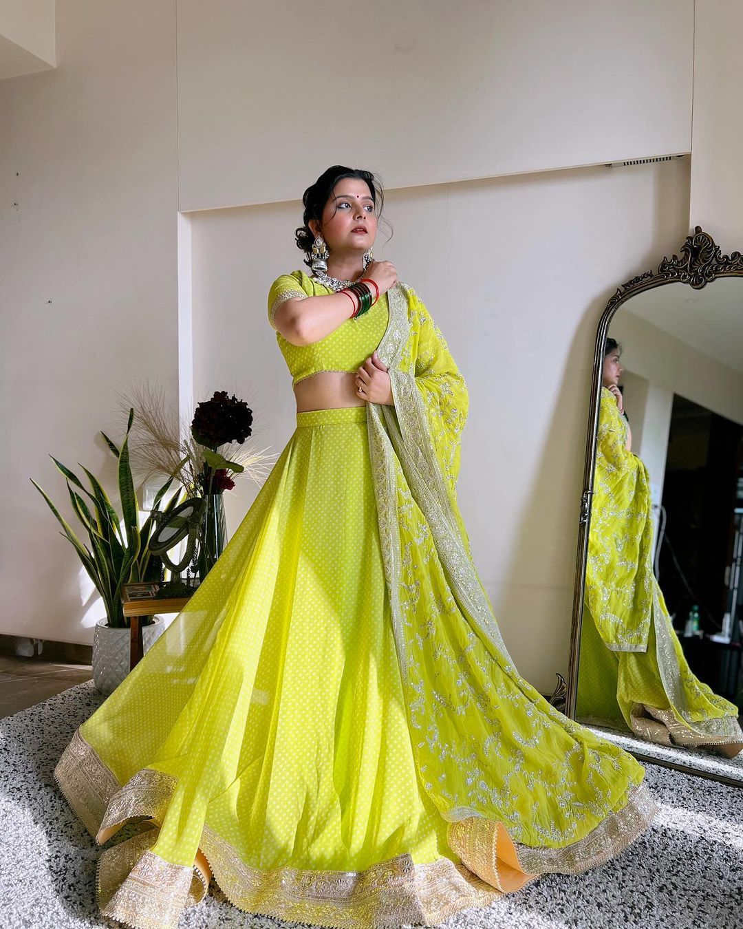 Double layer chaniya choli deals