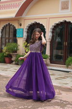 Premium Designer Readymade Purple Gown
