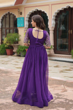 Premium Designer Readymade Purple Gown