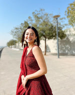 Shop Designer Maroon Sharara Suit Online in India