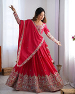 Dark Pink Color Designer party Wear Lehenga Choli