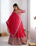 Dark Pink Color Designer party Wear Lehenga Choli