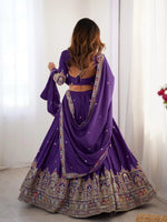 Dark Purple color Designer party Wear Lehenga Choli