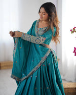 Rama Green Color Designer Party Wear Lehenga Choli