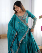 Rama Green Color Designer Party Wear Lehenga Choli