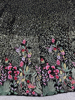 Black Faux Georgette Party Wear Lehenga Choli with Thread & Sequence Work