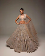 Golden Designer Lehenga Choli with Heavy Net Embroidery