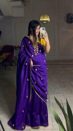 DesignerSoft Fendy Shiny Silk Saree with Blouse