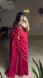 DesignerSoft Fendy Shiny Silk Saree with Blouse