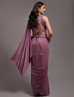 Wild Berry pink saree with rich blouse - Joshindia