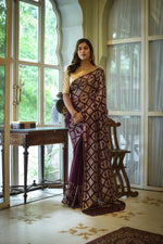 Buy Wine Colour Saree Online At Best Prices - JOSHINDIA - Joshindia