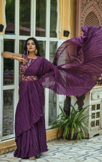 Buy Wine Colour Saree Online At Best Prices - Joshindia