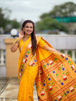 Rajhans Woven Design Silk Blend Paithani Saree