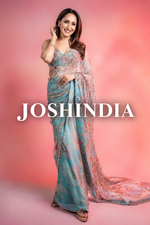 Digital Print and Real Mirror, Sequence Figure Work Saree