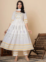 Women Ethnic Motifs Printed Anarkali Set