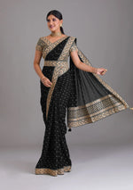 Black Saree - Black Designer Sarees Online - Joshindia