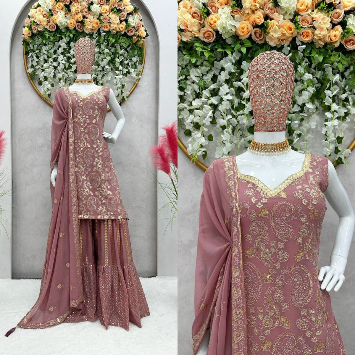 Buy Best Recptition Shararas Online - Joshindia