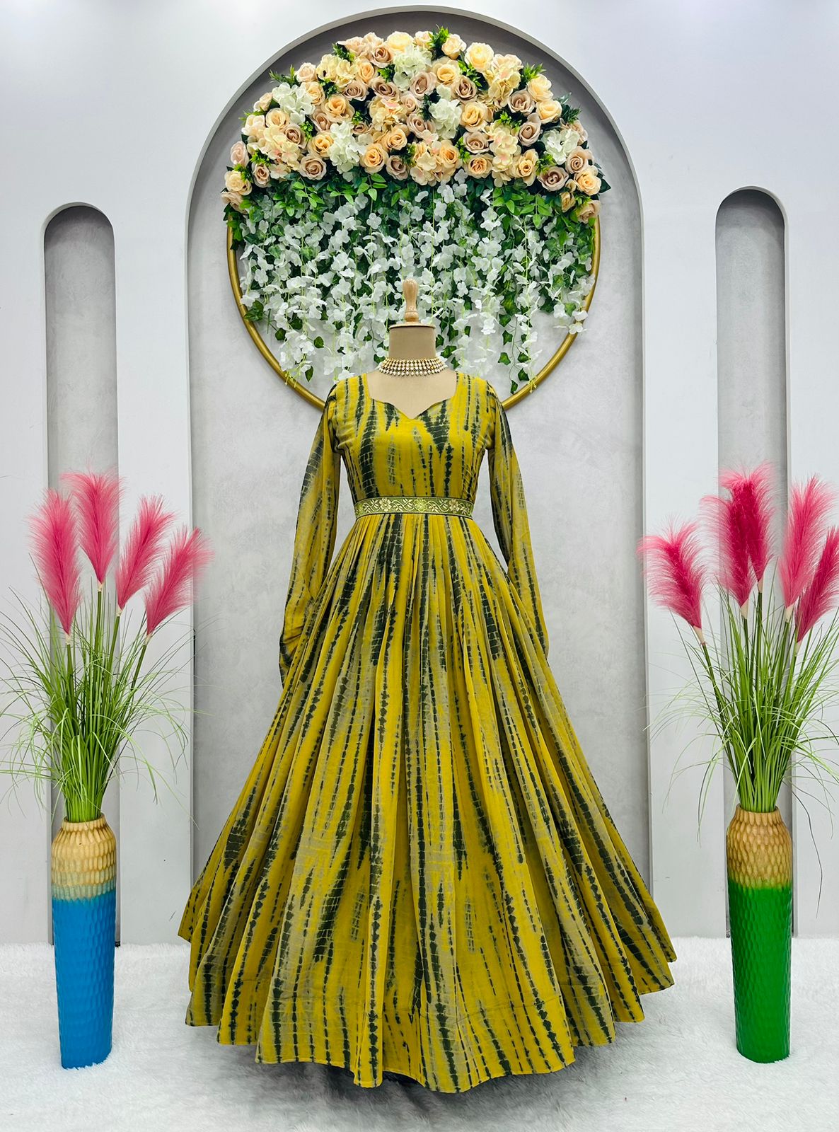 psyna 2084 cotton mul mul designer gown size set collection online best  price at surat