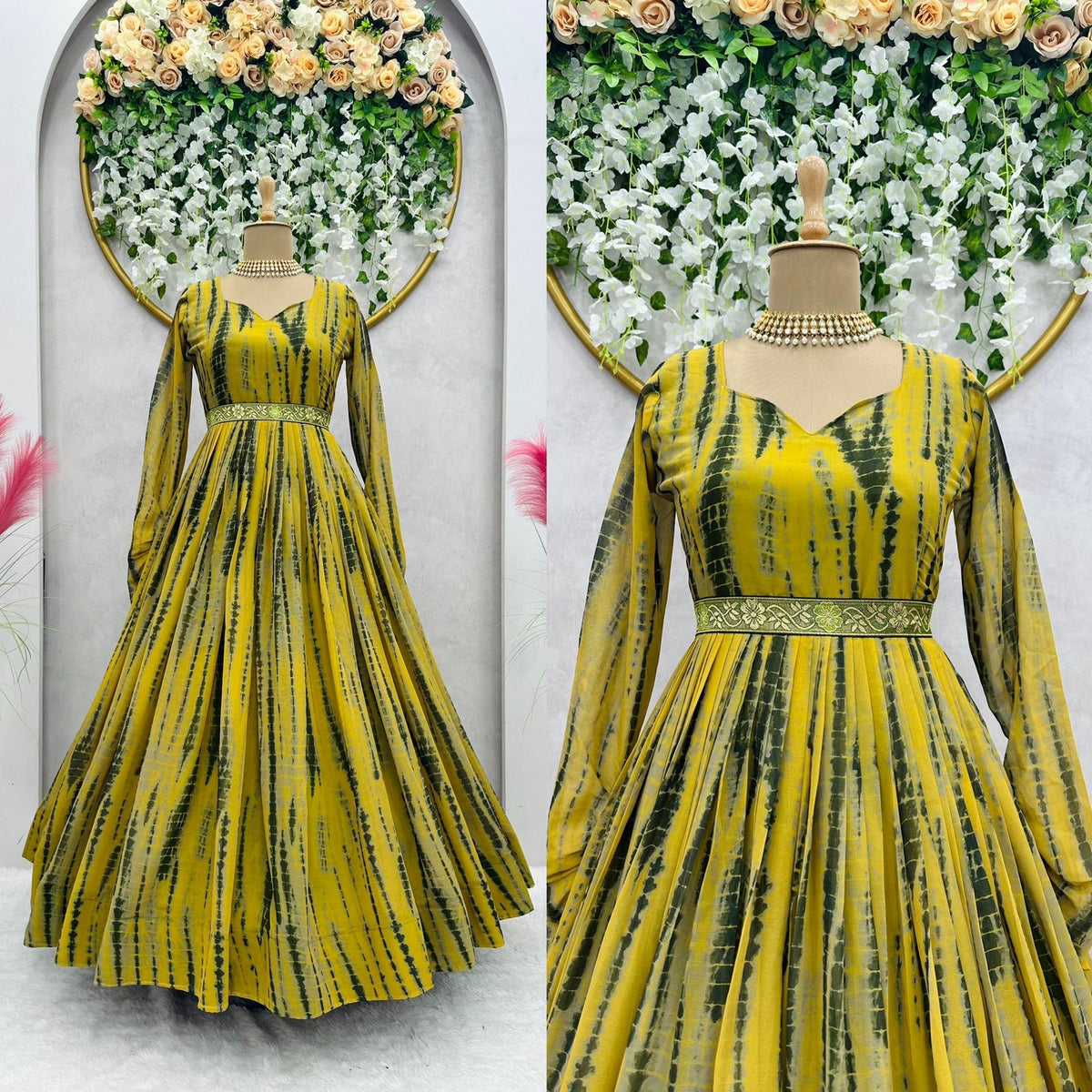 Buy Yellow Colour Gowns Online From Best Designs - Joshindia
