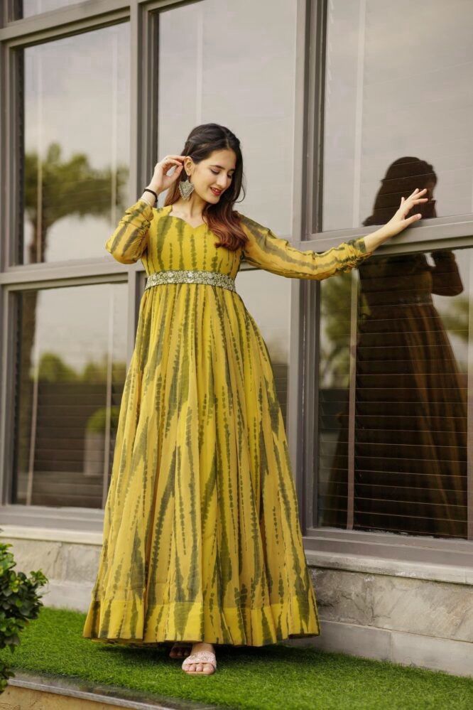Buy Yellow Colour Gowns Online From Best Designs - Joshindia